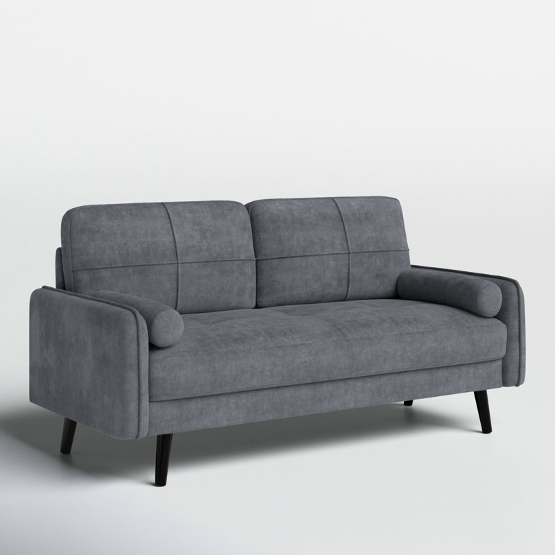 Wade Logan® Audelia 68" Small Modern Sofa Loveseat Couch Polyester